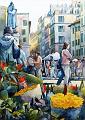 Roma- Campo de Fiori - Acquarello - cm 25 x35 
